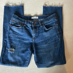 Madewell The Slim Boyfriend Jeans Raw Hem Edition